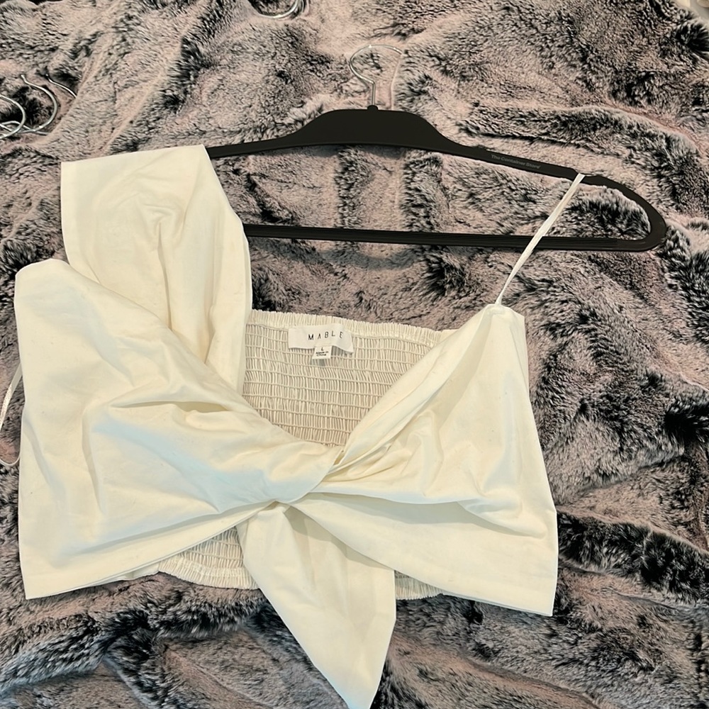 White crop top